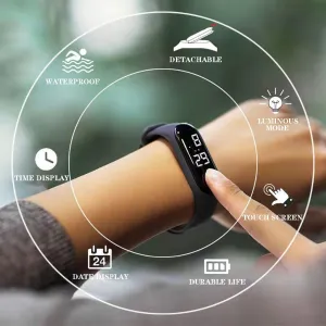 LED Electronic Sports Luminous Sensor Watches Fashion Men and Women Watches Dress Watch  fashion Waterproof Men's digital Watch