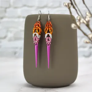 Lesbian Pride - Spike Earrings