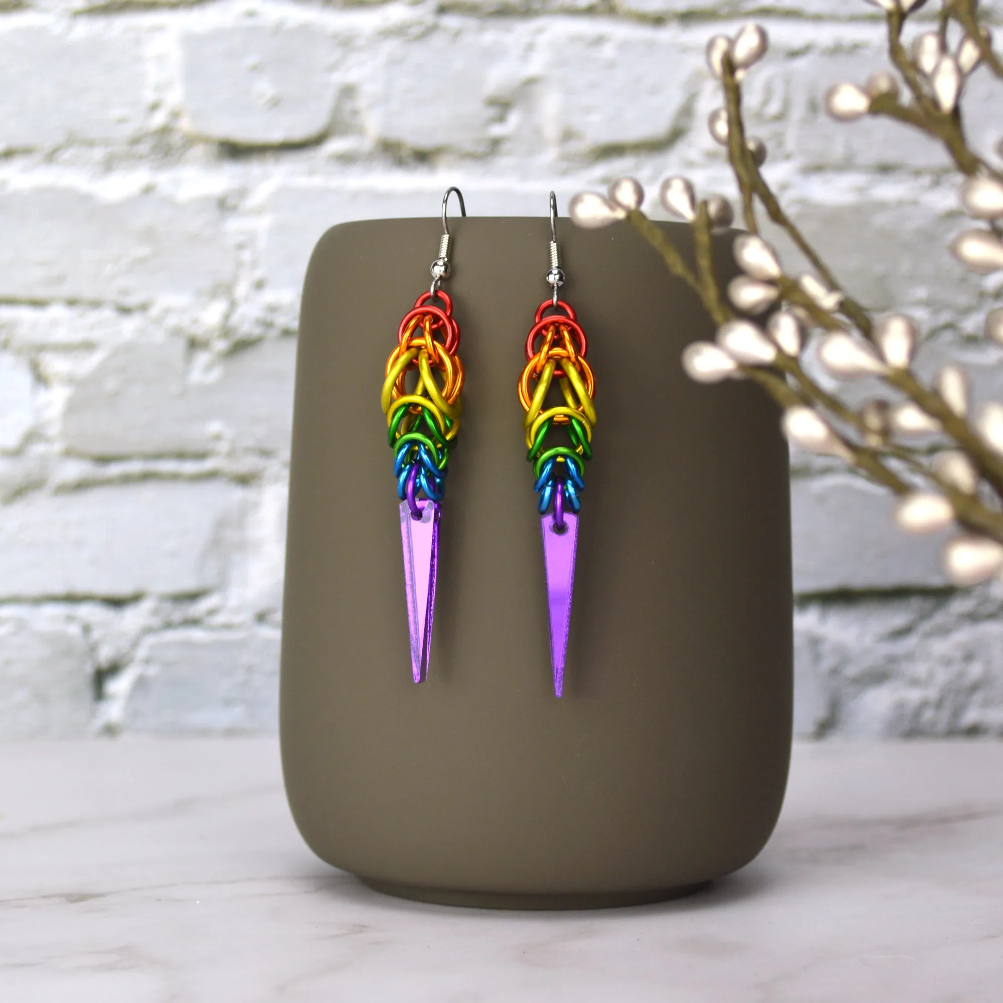 LGBTQ Rainbow Pride - Spike Earrings