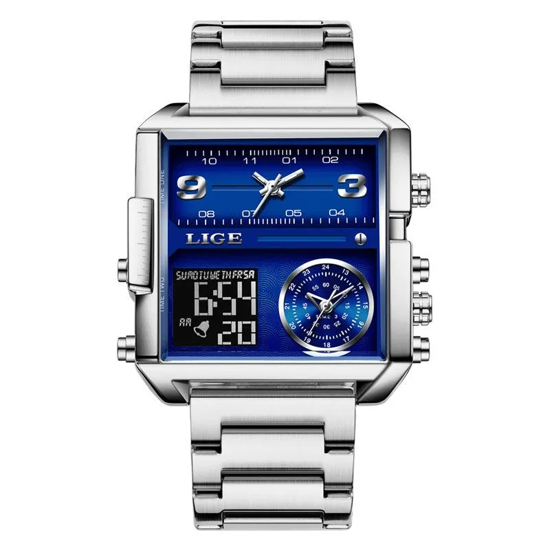 Lige Analog Digital Luxury watch for Men 8925