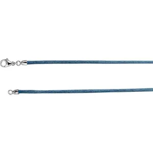 Light Blue 2.25 mm Silk 16" Cord