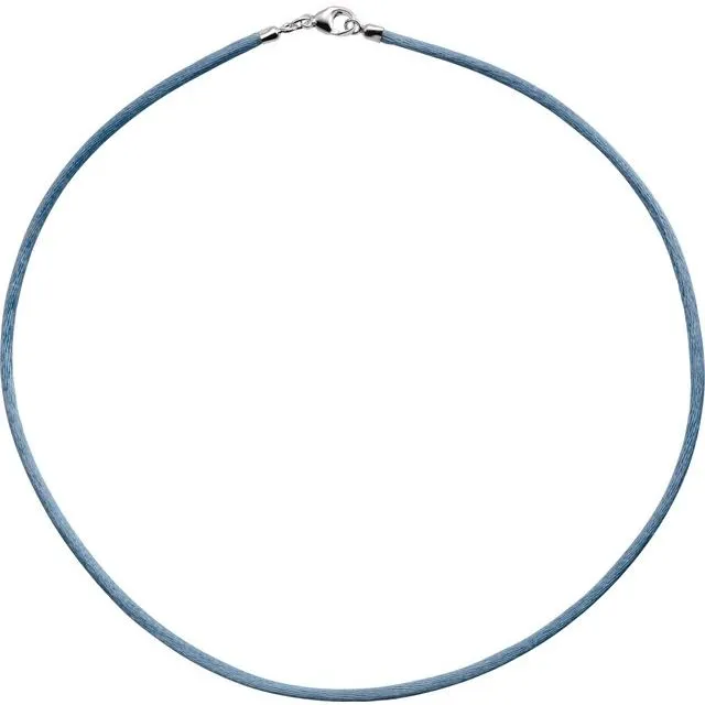 Light Blue 2.25 mm Silk 16" Cord
