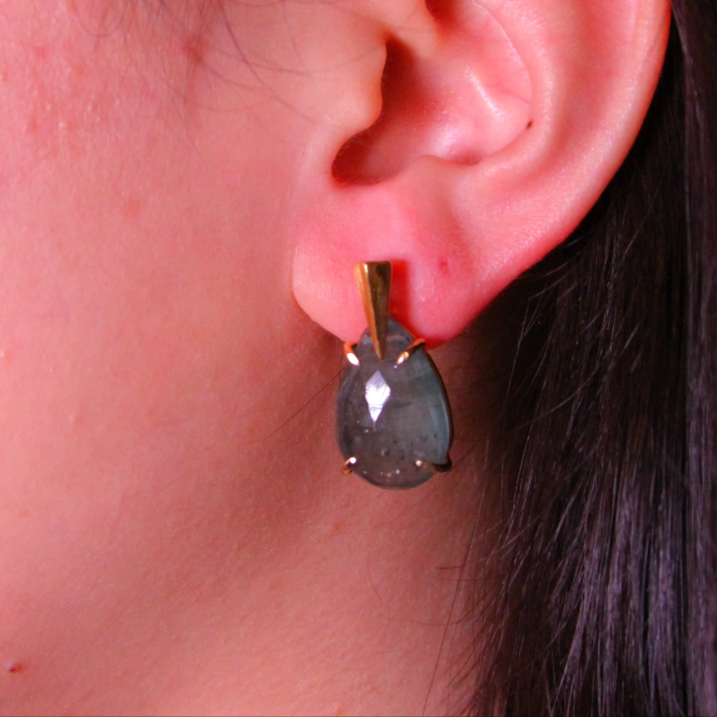 Lizzy Moss Aqua Earrings