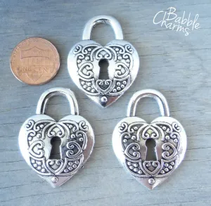 Lock charm, lock heart charm. Alloy charm ,very high quality.Perfect for jewery making and other DIY projects