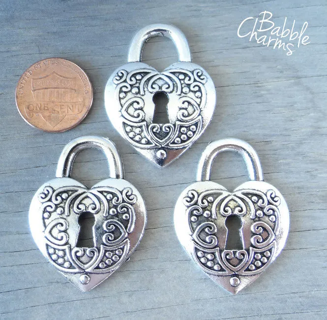 Lock charm, lock heart charm. Alloy charm ,very high quality.Perfect for jewery making and other DIY projects