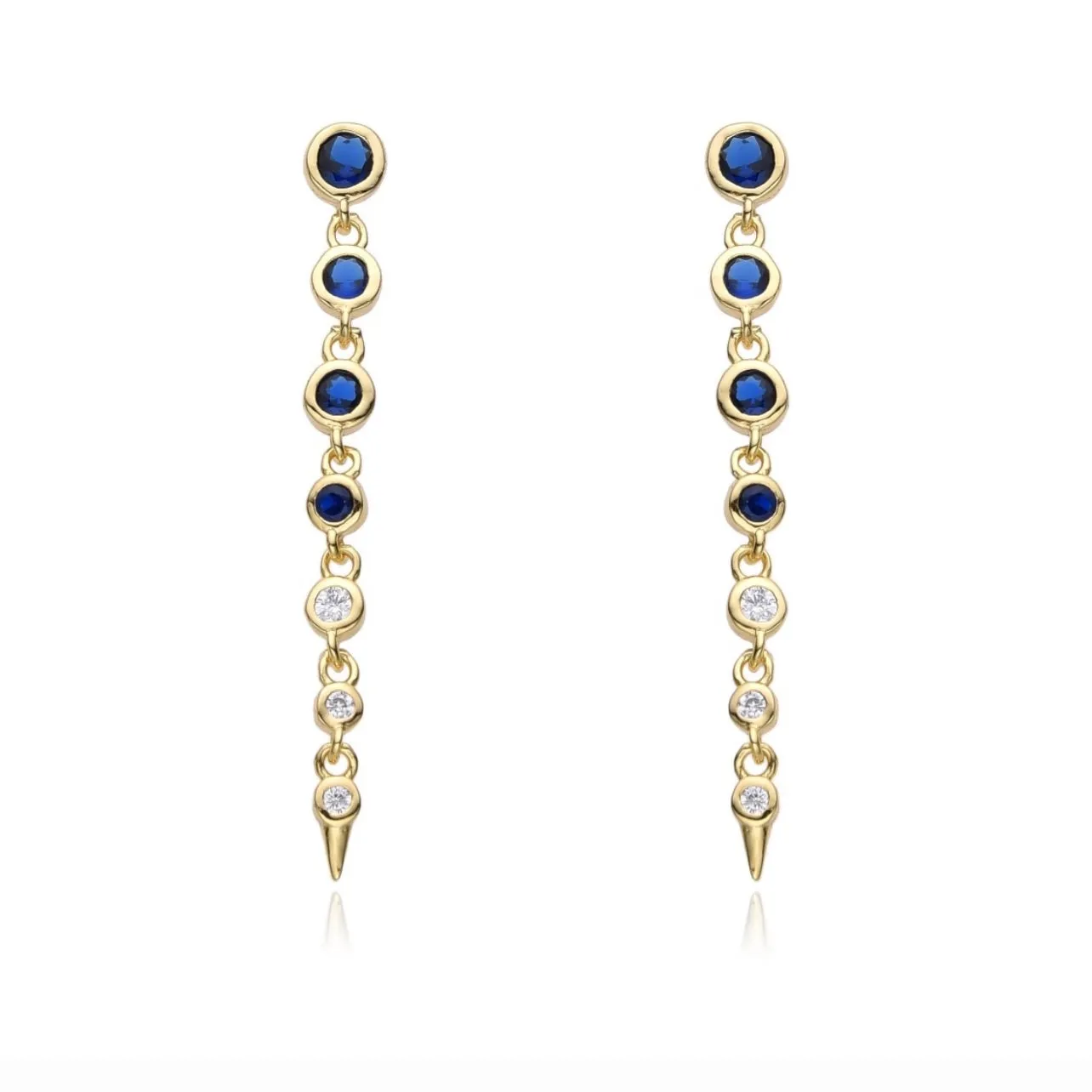 Long Ombre Bezel Earrings