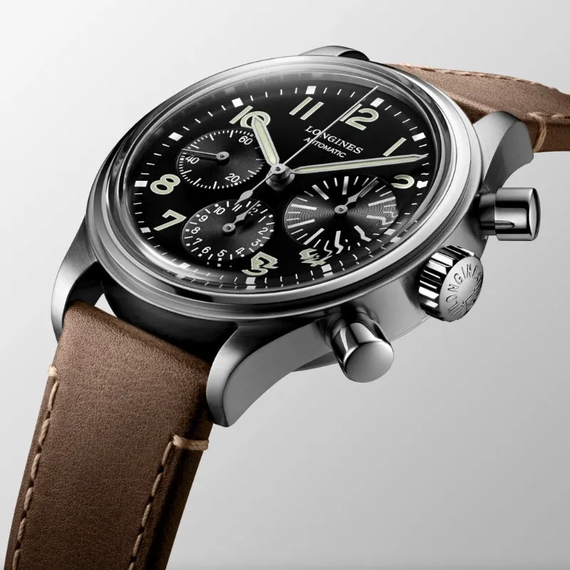 Longines Heritage Avigation Big Eye Chronograph Black Dial - L2.816.4.53.2