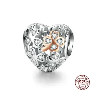 Lucky Clover Heart Charm