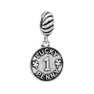 Lucky Penny Charm Bead for Most European Snake Chain Bracelet