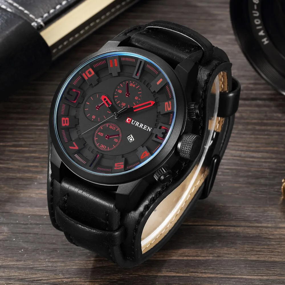 Luxury Brand CURREN 8225 Watches Sport Military Clock Men&#39;s Quartz Watch Men Analog Leather Wrist Watch Relogio Masculino