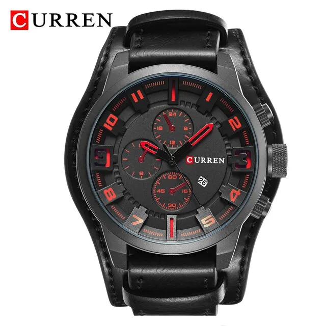 Luxury Brand CURREN 8225 Watches Sport Military Clock Men&#39;s Quartz Watch Men Analog Leather Wrist Watch Relogio Masculino