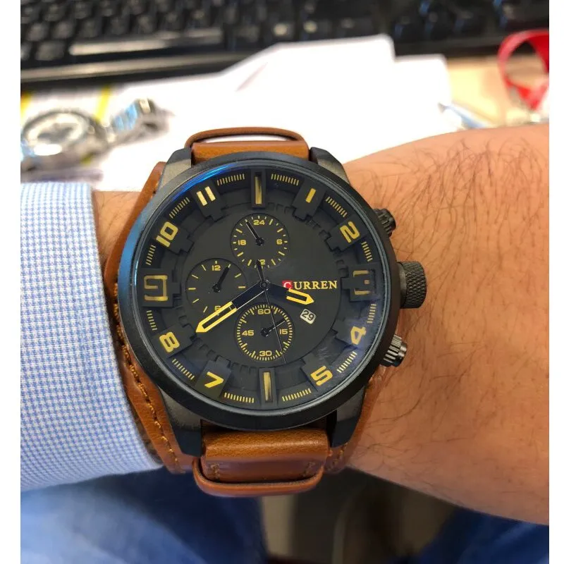 Luxury Brand CURREN 8225 Watches Sport Military Clock Men&#39;s Quartz Watch Men Analog Leather Wrist Watch Relogio Masculino