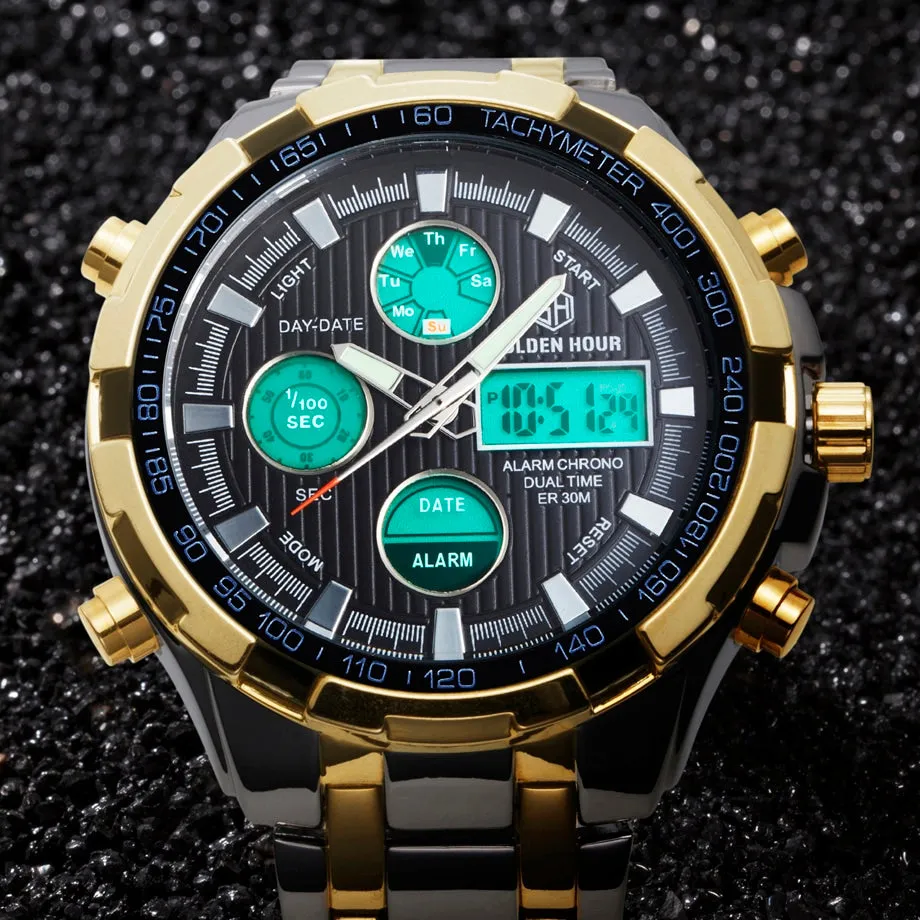 Luxury Digital Watches With Dual Display for Men