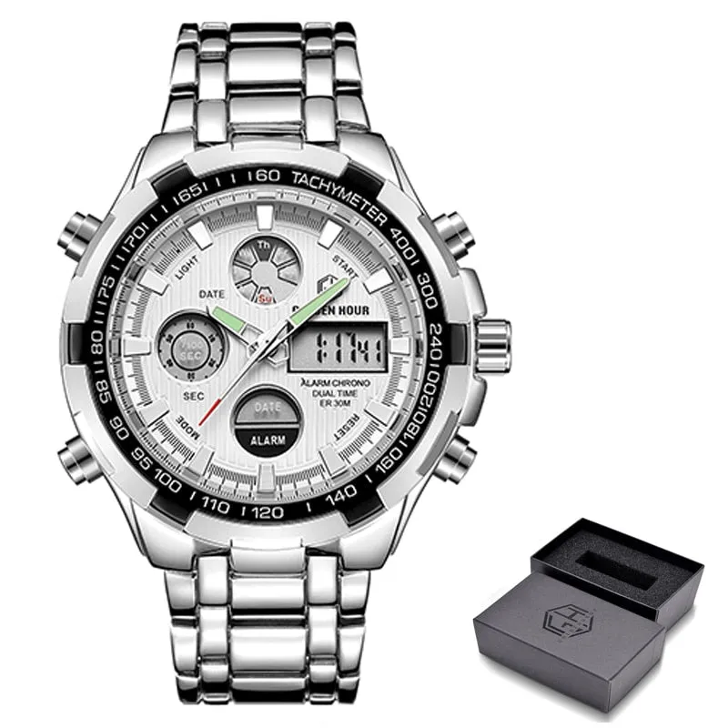 Luxury Digital Watches With Dual Display for Men