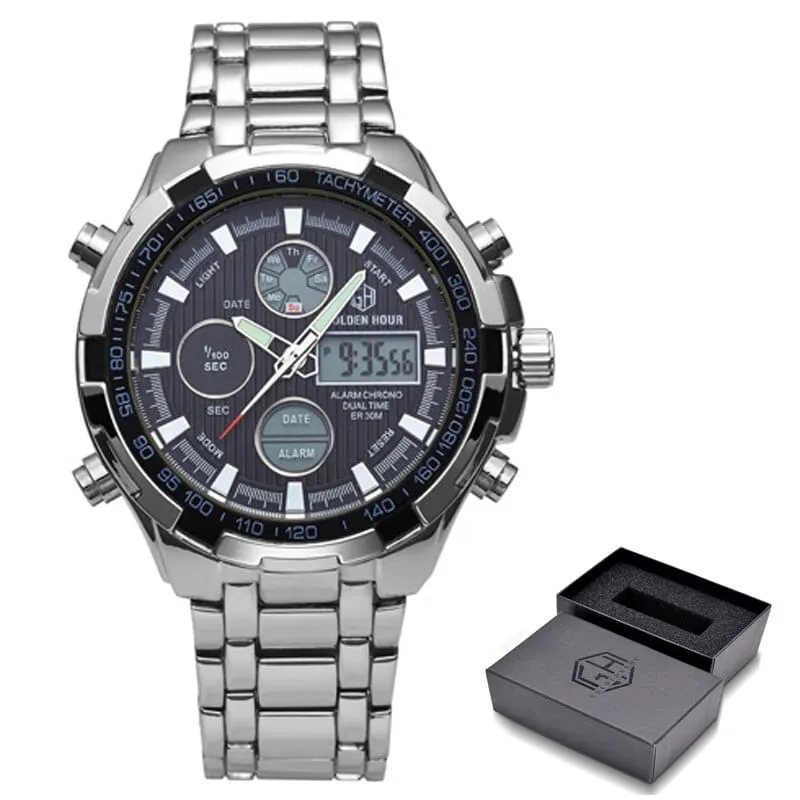 Luxury Digital Watches With Dual Display for Men