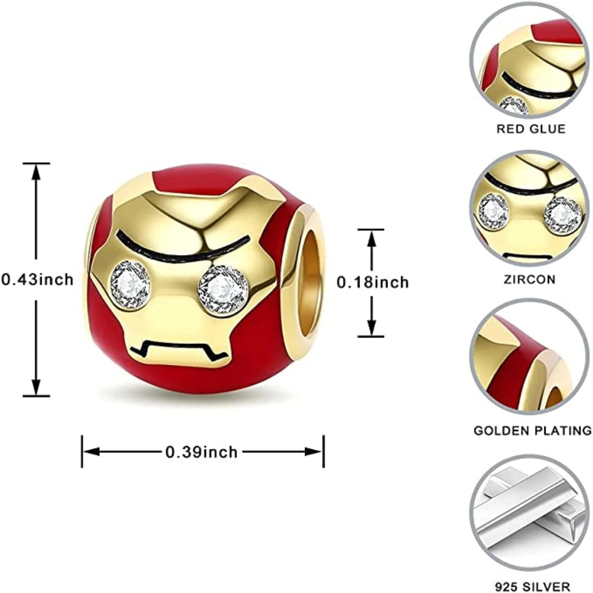 Man of Iron Bead Charm