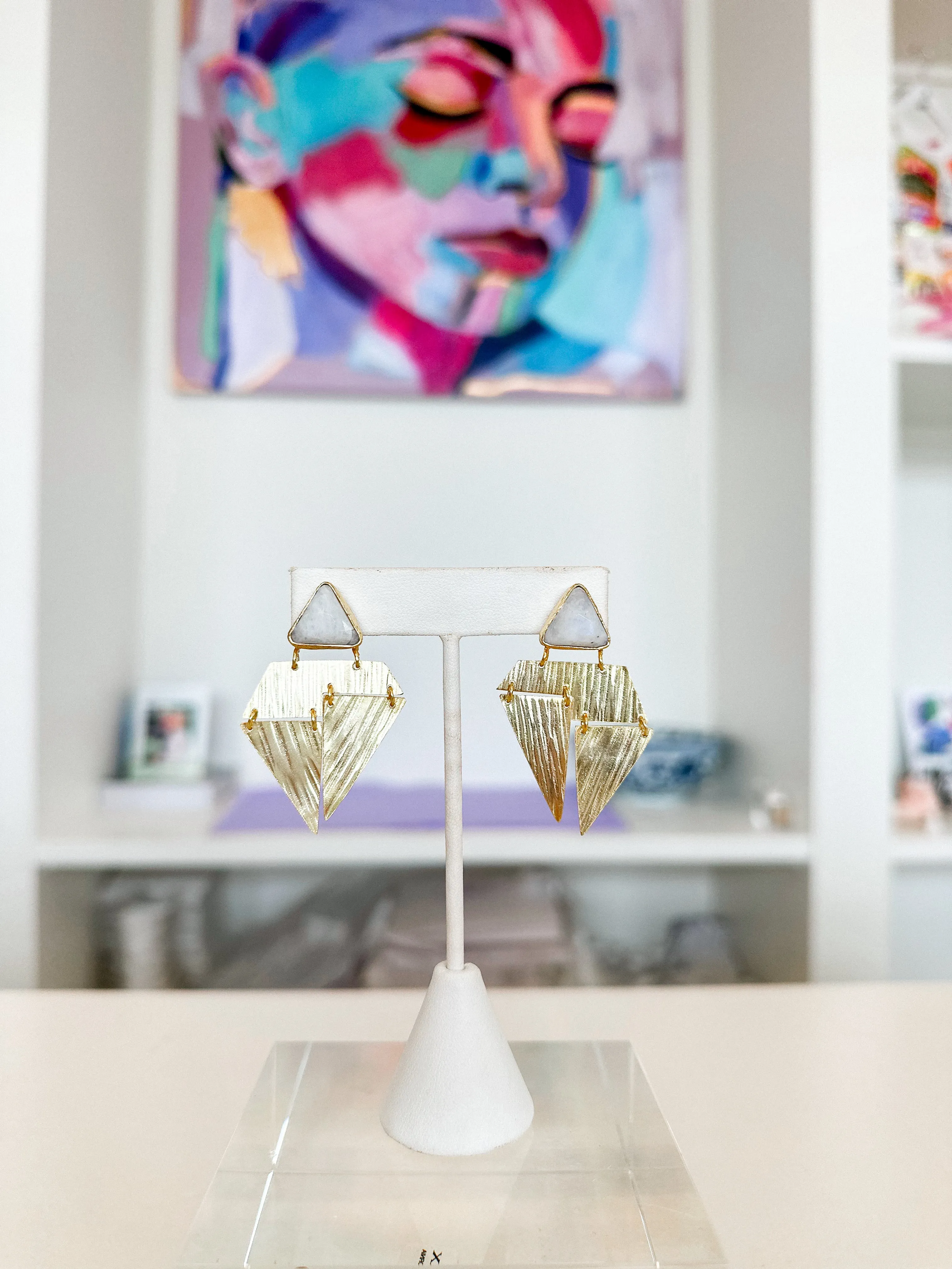 Marble Spike Earring