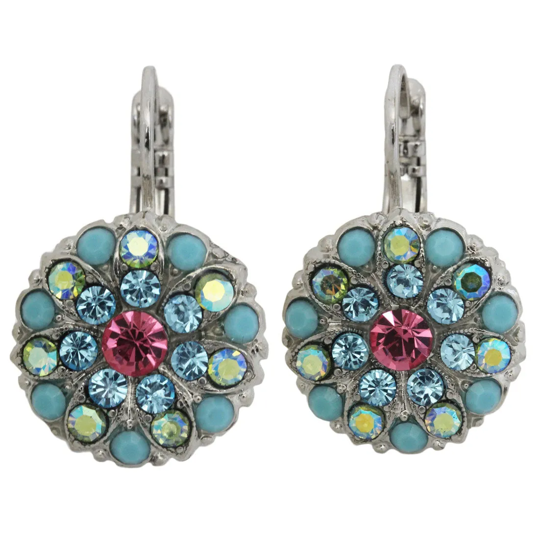 Mariana "Summer Fun" Rhodium Plated Guardian Angel Crystal Earrings, 1029 3711ro