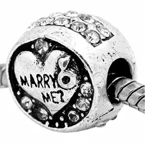 Marry Me? Charm European Bead Compatible for Most European Snake Chain Bracelet