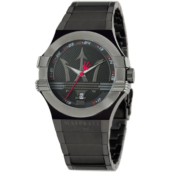 Maserati Potenza Black Stainless Steel Black Dial Quartz Watch for Gents - R8853108003
