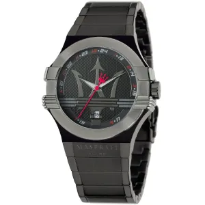 Maserati Potenza Black Stainless Steel Black Dial Quartz Watch for Gents - R8853108003