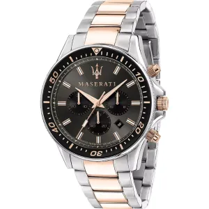 Maserati Sfida Two-Tone Stainless Steel Grey Dial Quartz Watch for Gents - R8873640002