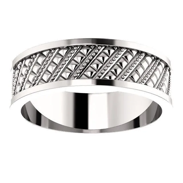 Matthew Geometric Wedding Band