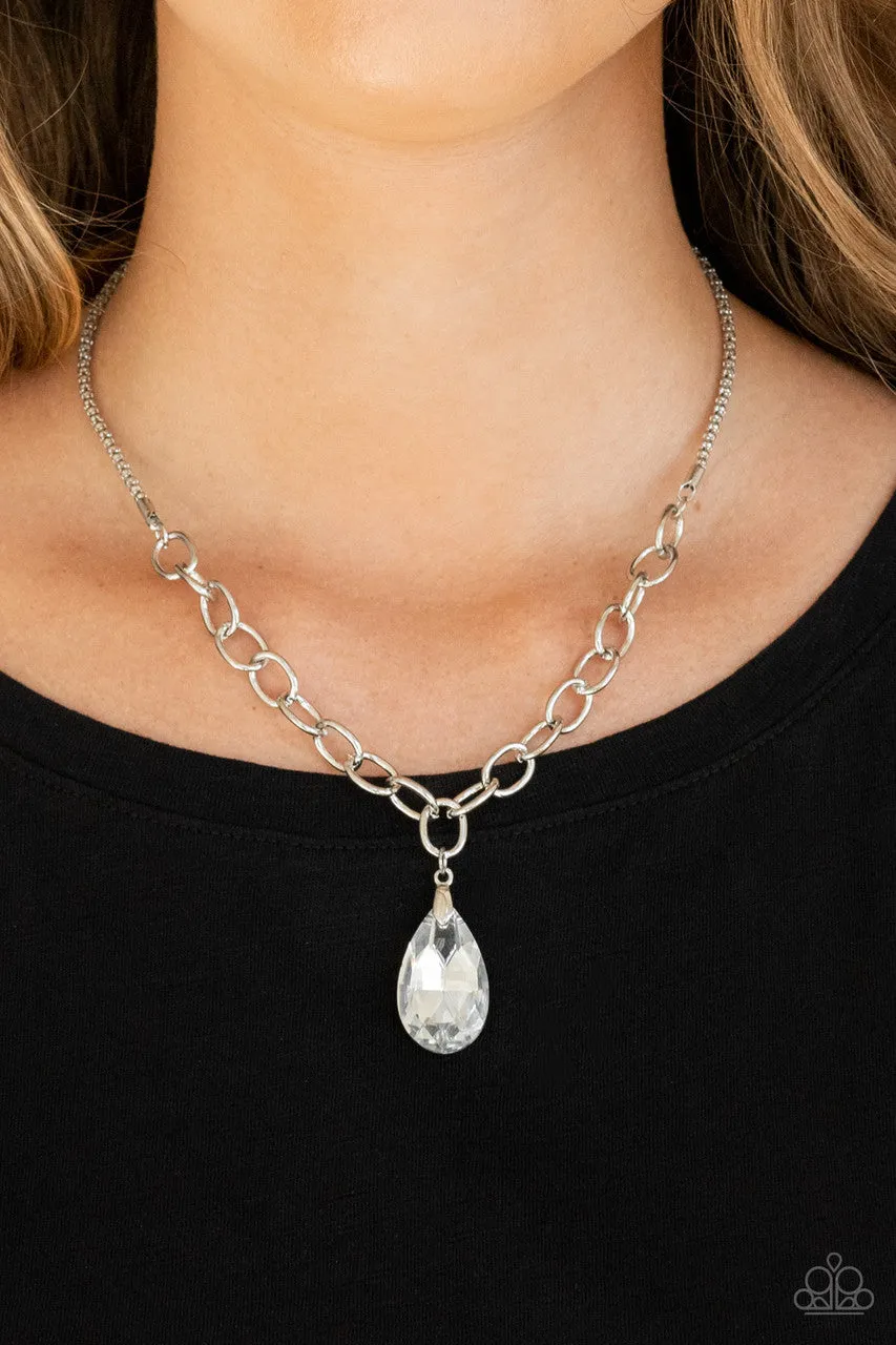 Mega Modern Silver Paparazzi Necklace
