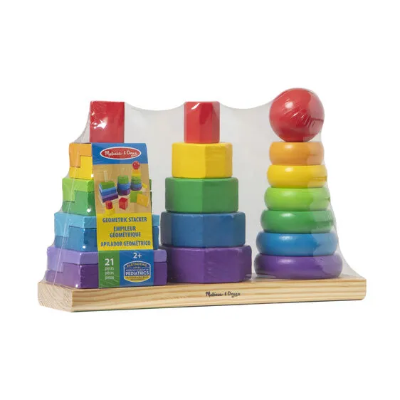 Melissa & Doug Classic Toy Geometric Stacker Toddler Toy