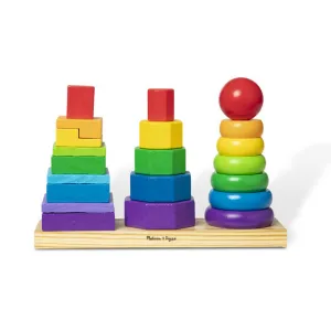 Melissa & Doug Classic Toy Geometric Stacker Toddler Toy