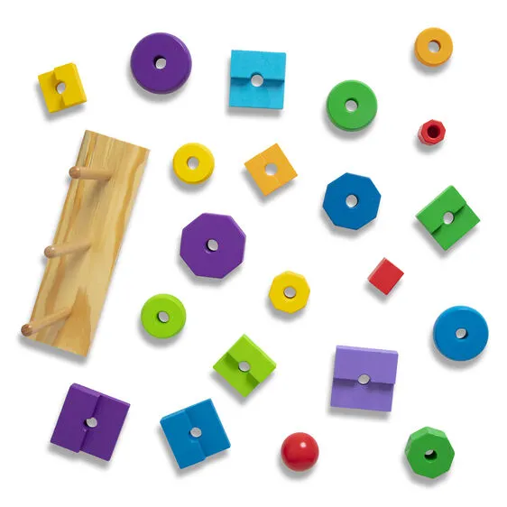 Melissa & Doug Classic Toy Geometric Stacker Toddler Toy