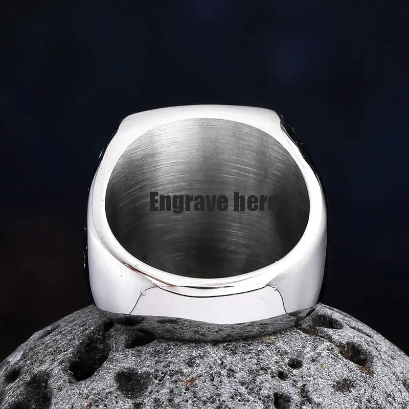 Men Trendy Freemasonry 316L Stainless Steel Ring