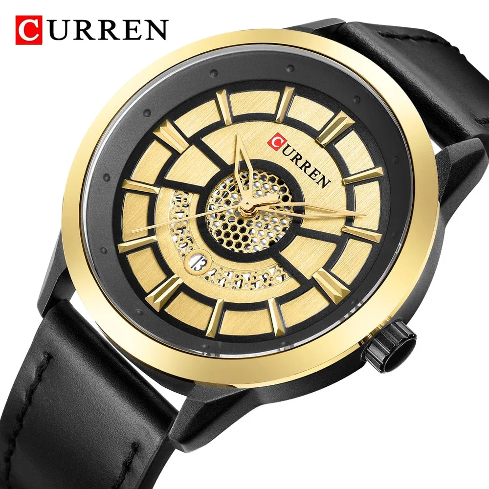 Mens Watches CURREN Top Brand Luxury Military Sport Waterproof Date Watch Men Quartz Wristwatch Male Clock relogio masculino