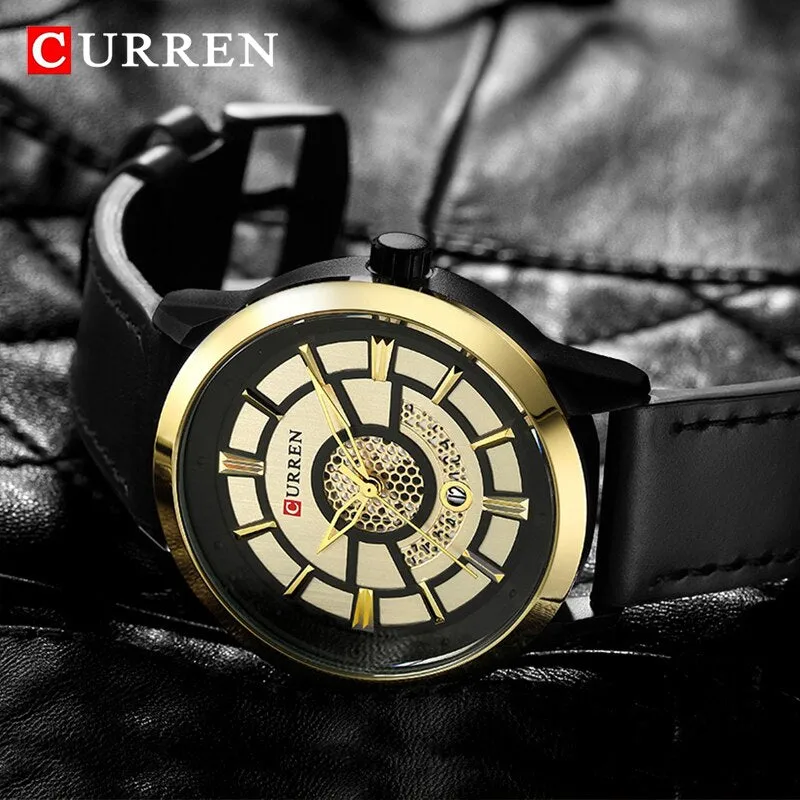 Mens Watches CURREN Top Brand Luxury Military Sport Waterproof Date Watch Men Quartz Wristwatch Male Clock relogio masculino
