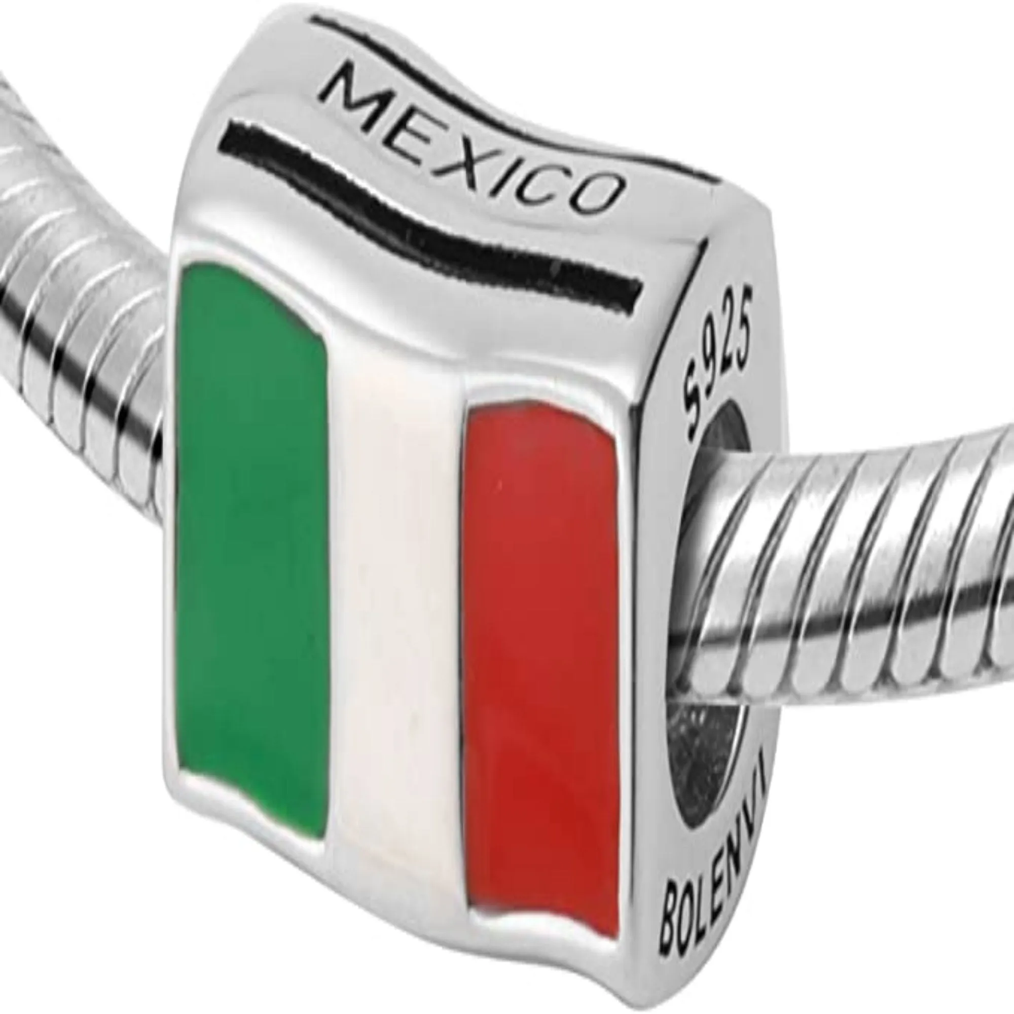 Mexico Country Flag Bead Charm