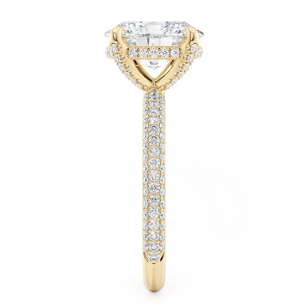 Michael M Crown Oval Center Diamond Engagement Ring R796-3