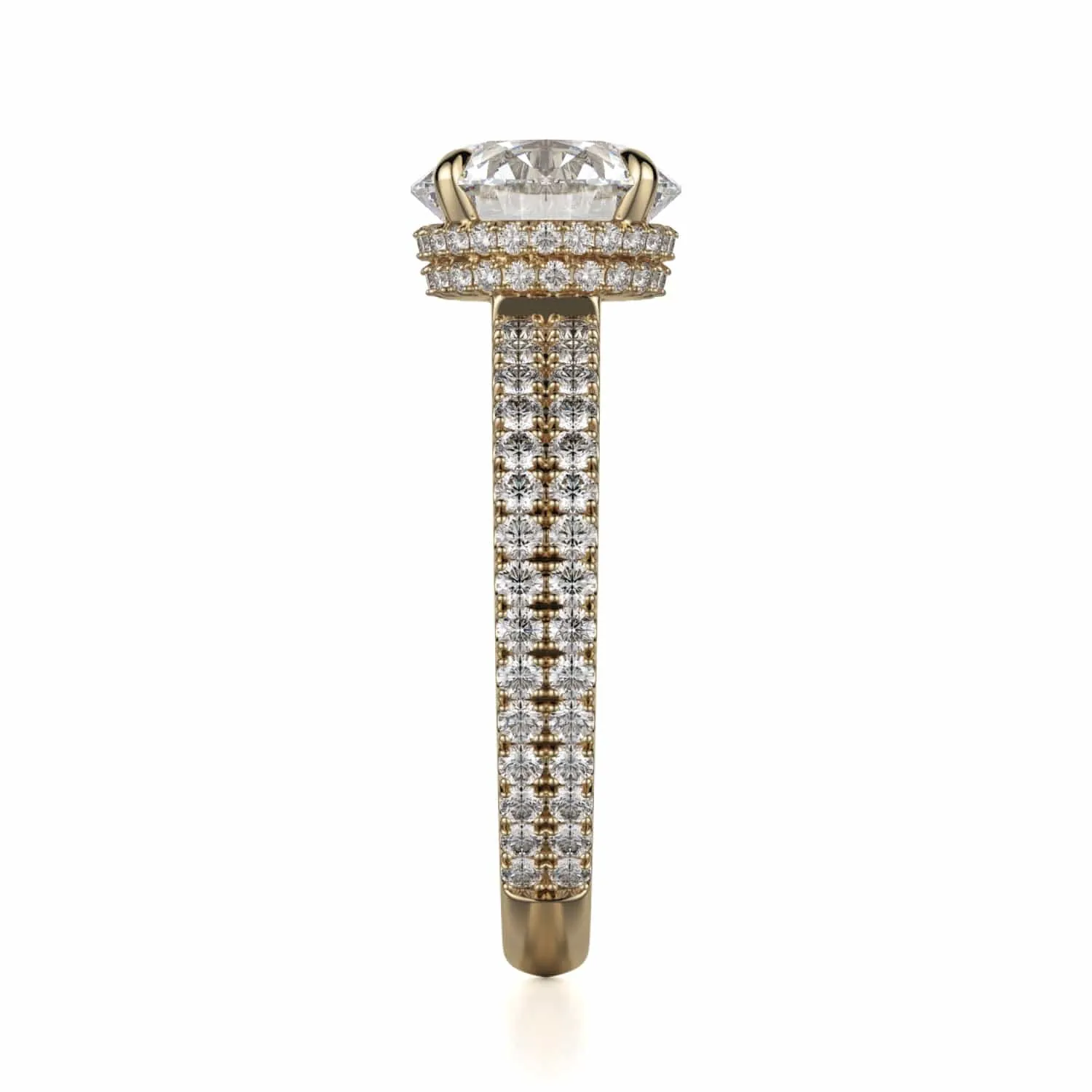 Michael M Crown Round Center Diamond Engagement Ring R747-1.5
