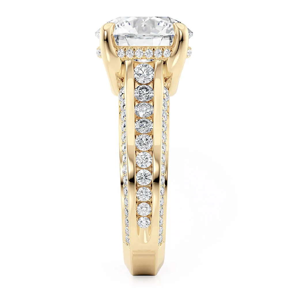 Michael M CROWN Round Center Diamond Engagement Ring R797-4