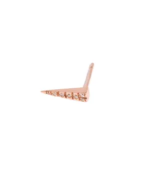 Micro Pave Small Downward Pyramid Spike Stud