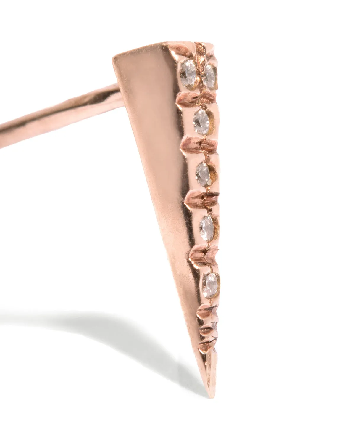 Micro Pave Small Downward Pyramid Spike Stud