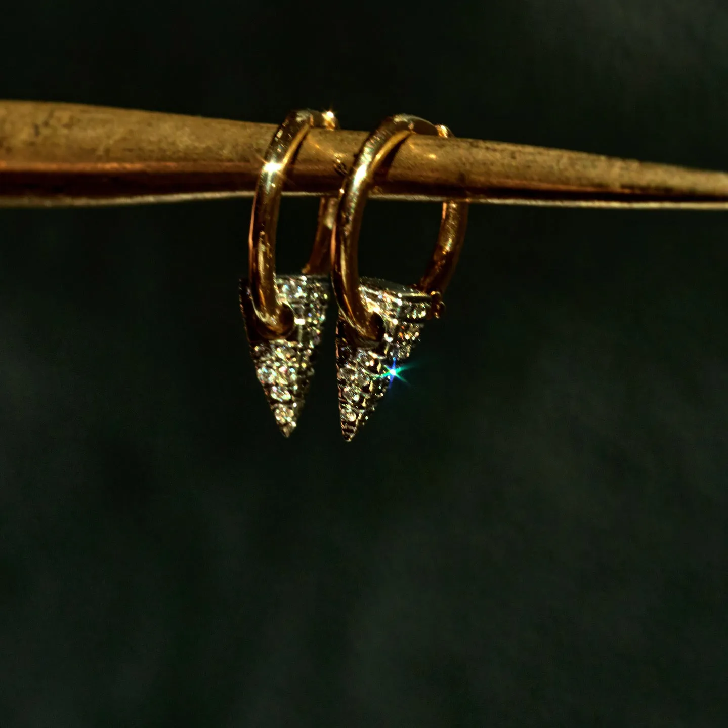 Micro Pave Small Tall on 12mm Hoop Earrings