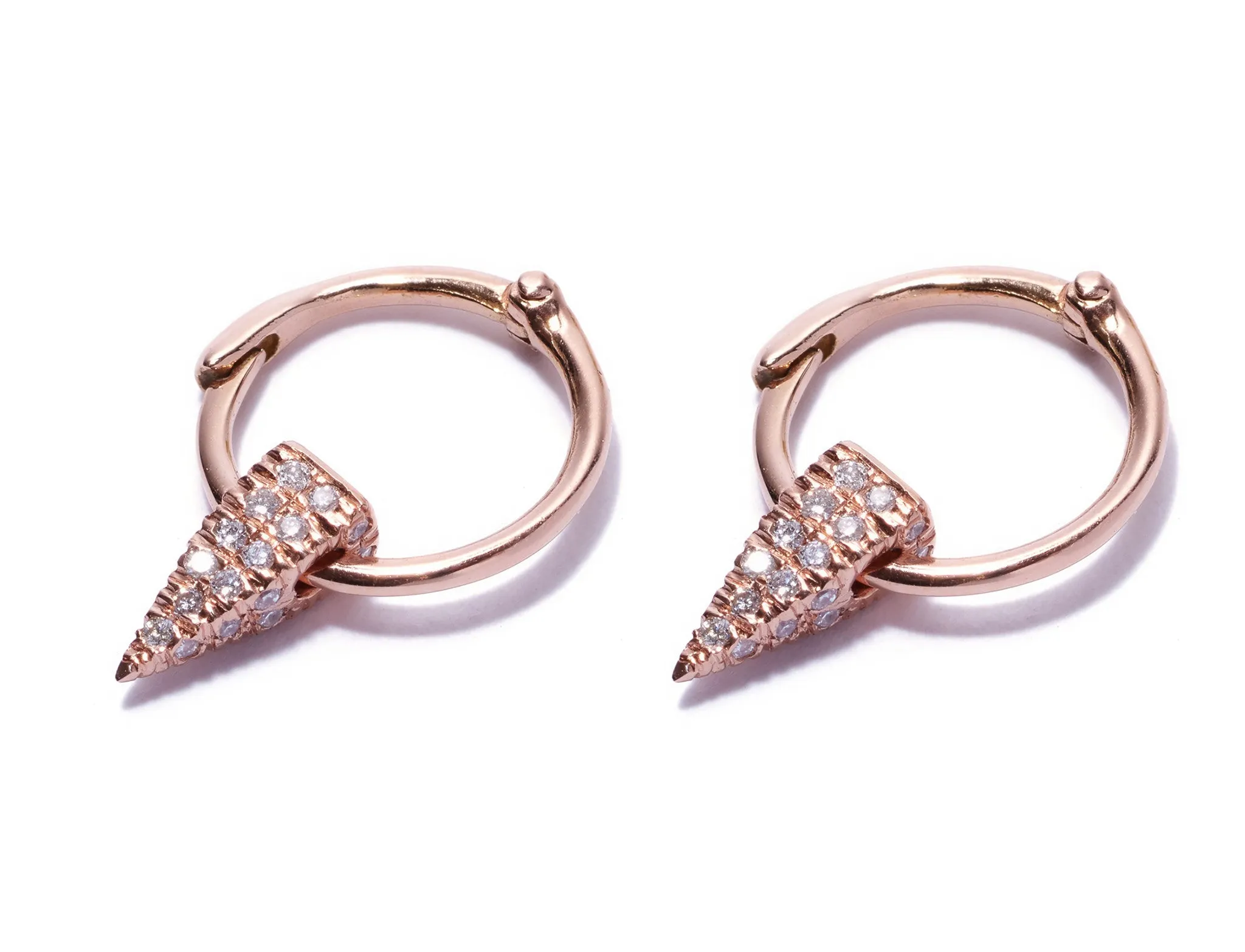 Micro Pave Small Tall on 12mm Hoop Earrings