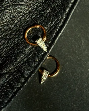 Micro Pave Small Tall on 12mm Hoop Earrings