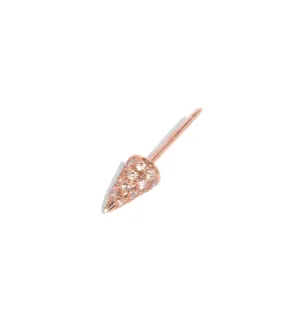Micro Pave Spike Cone Single Stud