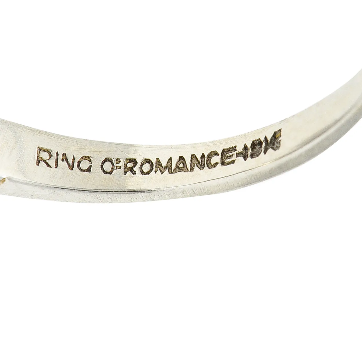 Mid-Century 0.60 CTW Diamond 18 Karat White Gold Engagement Ring