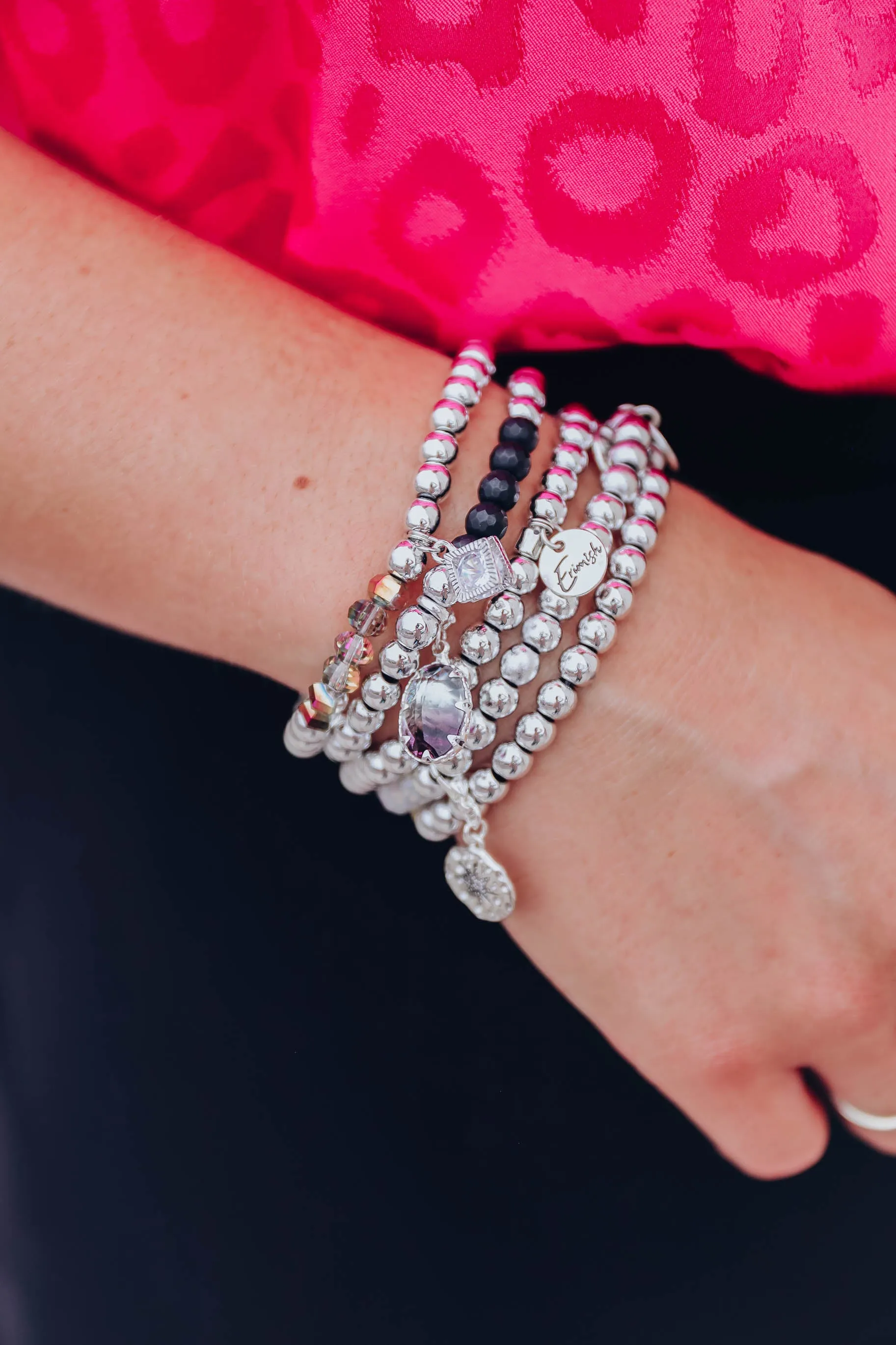 Mineral Bracelet Stack by Erimish - Silver