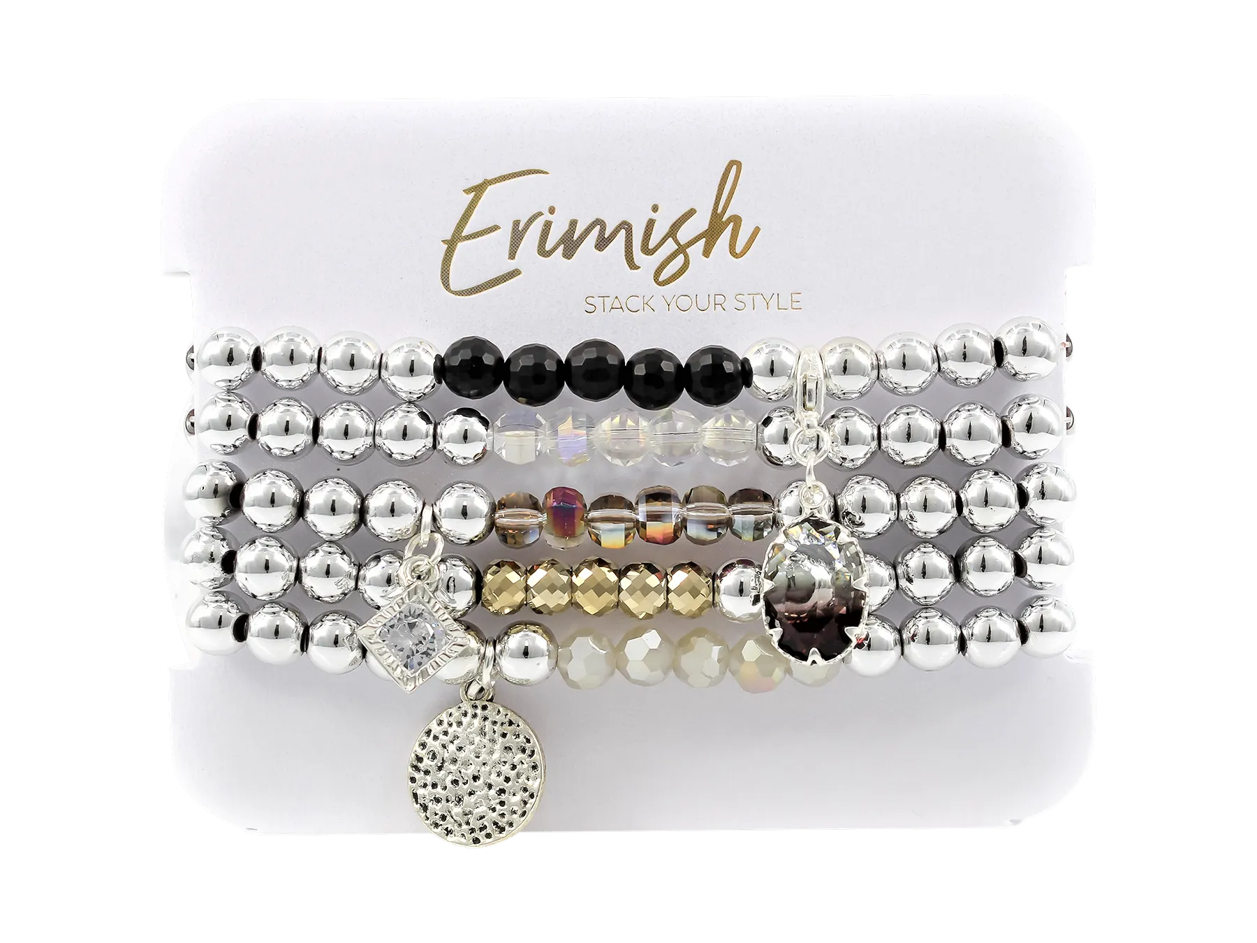 Mineral Bracelet Stack by Erimish - Silver
