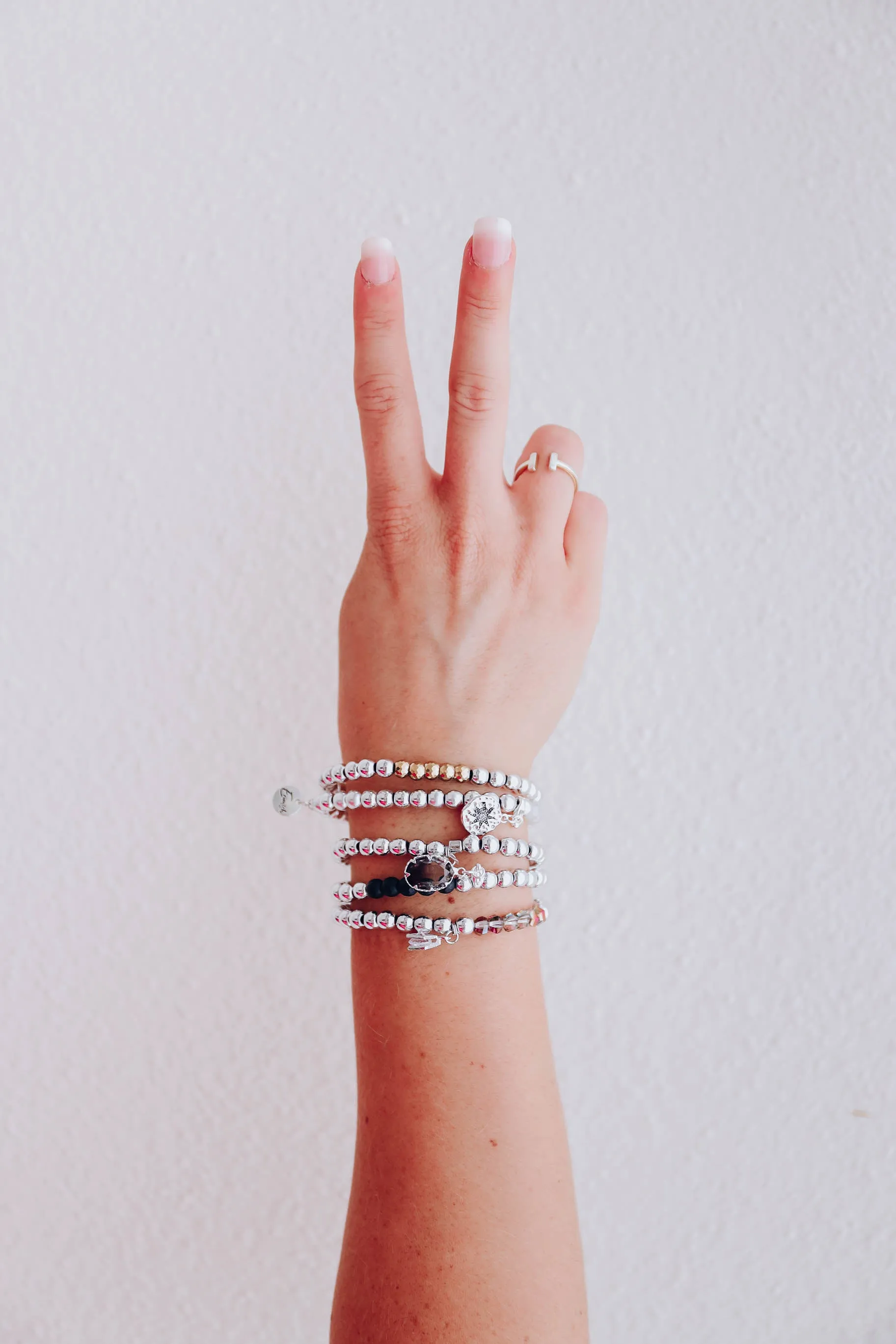 Mineral Bracelet Stack by Erimish - Silver