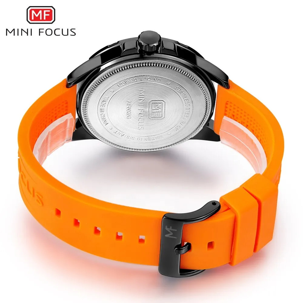 MINI FOCUS Luxury Brand Military Watch Men Quartz Clock Man Casual Fashion Watches Men&#39;s Silicone Strap Watch Relogios Masculino