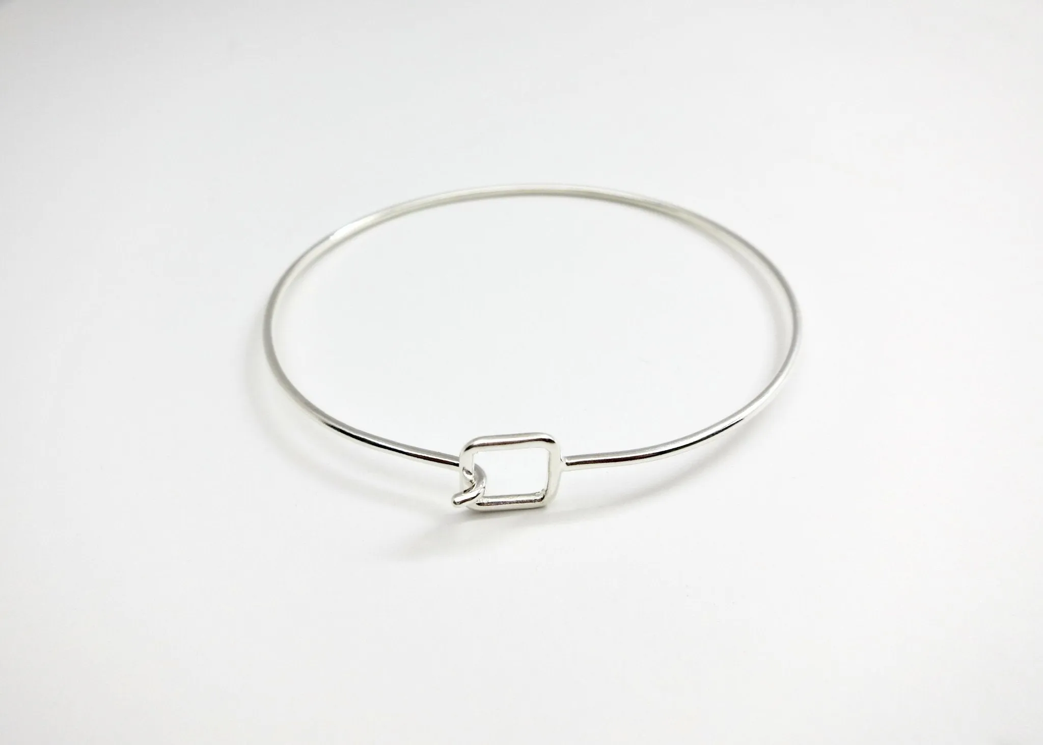 Minimalist chic bangles- wear with or without charms- solo or stacked